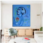 chthsx Classic portrait The Blue Bird Wall Art Canvas Painting Posters Prints Modern Painting Wall Picture For Living Room Home Decoration-50x75cm No Frame