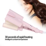 3 Barrel Curling Iron Portable Temperature Adjustable Hair Waver Crimper 110 Bst