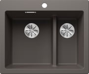 Blanco Pleon 6 Split UXI kjøkkenvask, 61,5x51cm, grå