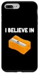 Coque pour iPhone 7 Plus/8 Plus I Believe in Taille-crayons manuel rotatif Pointe graphite