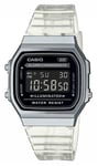 Casio A168XES-1BEF Vintage Transparent 36mm Resin Band Watch
