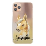 Personalised Phone Case For Samsung Galaxy S5 Mini, Initials/Name on Palomino Horse Pony Print Hard Phone Cover