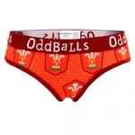 OddBalls Womens/Ladies Home Welsh Rugby Union Briefs - 18 UK