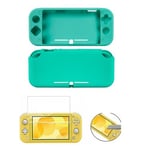 Housse étui silicone de protection pour console Nintendo Switch Lite - Turquoise + Protection écran en verre trempé