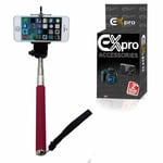 Ex-Pro® Extendable Self Portrait Selfie Stick Monopod Holder for iPhone Pink