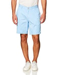 Nautica Men's Classic Fit Flat Front Stretch Solid Chino Deck Short Casual, Noon Blue, 34