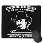 Chuck Norris is So Well Endowed Customized Designs Non-Slip Rubber Base Gaming Mouse Pads for Mac,22cm×18cm， Pc, Computers. Ideal for Working Or Game