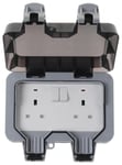BG Electrical Double IP66 Outdoor Switched Power Socket