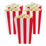 Popcornbägare Röda Randiga 5-pack