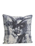 Pillow Case Looking For You 50X50 Cm Home Textiles Cushions & Blankets Cushion Covers Grey Carolina Gynning