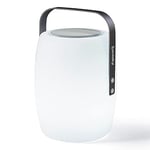 Lampe enceinte bluetooth sans fil poignée aluminium LED blanc/multicolore dimmable LUCY PLAY H31cm avec télécommande