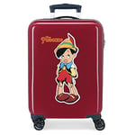 Disney Pinocchio Cabin Suitcase Red 38x55x20cm Rigid ABS Combination Lock Side 34L 2kg 4 Double Wheels