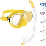 Cressi Marea Vip Jr, New Premium Colorama Snorkeling Set 7/13 Years (Made in Italy)