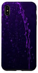 Coque pour iPhone XS Max Design gouttes d'eau avec couleur violette