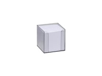 Kubedispenser I Klar Plast Med 700 Ark Vit 9,5X9,5X9,5 Cm