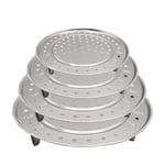 4 Pack Steamer Rack Metal Steaming Rack Tray Stand Steamer Basket Pots Steaming Stand Round Stainless Steel Steam Rack Pressure Cooker Steaming Steamer Rack for Home Kitchen Cooking 20/22/24/26cm