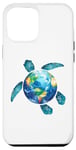 Coque pour iPhone 12 Pro Max Save The Planet Turtle Recycle Ocean Environment Earth Day