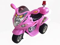 6V Police Motorcycle PINK Ride on Bike Electric Motorbike Car for Kids Toddler