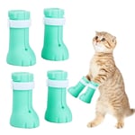 Briskay 4pcs Anti-Scratch Cat Boots Protective Boots for Pets Protective Gloves for Cats Paw Protective Grooming Shoes