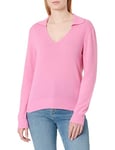 United Colors of Benetton Women's Polo Jersey M/L 1067D300B Long Sleeve Shirt, Pink 011, L