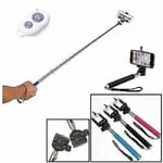 iPHONE MOBILE EXTENDABLE SELFIE STICK WITH BLUETOOTH REMOTE