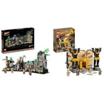 LEGO 77015 Indiana Jones Temple of the Golden Idol Model Kit for Adults to Build & 77013 Indiana Jones Escape from the Lost Tomb Building Toy with Temple and Mummy Minifigure