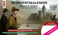 Calendrier de l'Avent 24 Days Escape 3D – Sherlock Holmes et Le château des Highlands : avec Cadenas XXL à Monter soi-même et 24 énigmes passionnantes