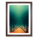 Japanese Forest Gothic Vol.1 Framed Wall Art Print, Ready to Hang Picture for Living Room Bedroom Home Office, Walnut A2 (48 x 66 cm)