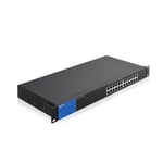 Linksys Switch PoE non manageable Gigabit avec 24 ports (dont 12 PoE +) LGS124P-EU (120 W pour entreprise, bureau, surveillance IP, Ethernet avec boîtier métallique)