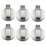6Pcs Cooker Knobs,6mm Gas Stove Knobs Stove Replacement Metal Knobs Accessori UK