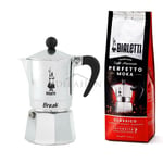 Bialetti Break 3 Cup with Coffee - Italian Moka Pot Gas Stovetop Espresso New