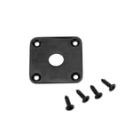 Musiclily Pro Black Metal Flat Jack Plate for Epiphone Les Paul LP Guitar