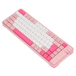 (Pink)Gaming Keyboard 84 Keys Keyboard And Mouse Combo QWERTY Layout USB