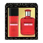WHISKY Red • Coffret Eau de Toilette 100ML + Déodorant 15OML • Vaporisateur • Spray • Parfum Homme • Cadeau • EVAFLORPARIS