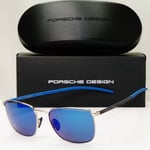 Porsche Design Carbon Fibre Sunglasses Blue Palladium Silver Mirror P8910 D 58mm