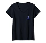 Womens Irritable bowel syndrome IBS awareness periwinkle blue ribon V-Neck T-Shirt