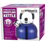 2.5L PURPLE WHISTLING KETTLE CARAVAN KITCHEN BOIL WATER STAINLESS STEEL POURING