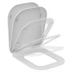 Ideal Standard Abattant WC TONIC II, Lunette Toilette, Siège WC k706501 Abattant slim avec fermeture ralentie, Modèle authentique, K706501