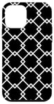 Coque pour iPhone 12 mini Black-White Light Art Deco Lines Rectangles Pattern