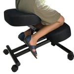 Kneeling Orthopaedic Ergonomic Posture Office Stool Chair Seat Comfortable Knees and Straight Back Flexible Seating Rolling Adjustable Height Work Desk Stool Improve Posture
