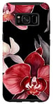 Coque pour Galaxy S8 Élégant motif orchidée rouge