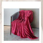 Faux Fur Plum Throw Luxury Super Soft Plain Bed Sofa Settee Throw Blanket