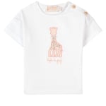 Sophie The Giraffe Embroidered Giraffe T-shirt Vit | Vit | 6 months