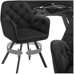 TecTake® Chaise pivotante de Salle à Manger Moderne Fauteuil Salon Chaise Ergonomique Rembourrée Confortable Chaise Design Meuble Salon pour Salle à Manger, Salon, Coiffeuse, Chambre, Cuisine