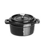 Vogue Cast Iron Round Mini Pot Black