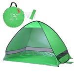 MARKOO 200 * 120 * 130cm Outdoor Automatic Instant Pop-up Portable Beach Tent Anti UV Shelter Camping Fishing Hiking Picnic,type 3 green,CHINA