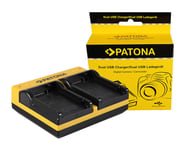 Patona Dual Lader for Canon LP-E8 EOS 550D 600D 650D 700D med micro USB cable 15060191574