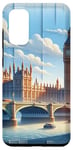 Coque pour Galaxy S20 London City Vintage Grande-Bretagne Royaume-Uni Moderne Britannique