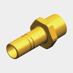 Whale Adapter Stem With Non Return valve, mässing, Quick Connect 15 mm (WS15) (utvändig) till 1/2" (NPT) (utvändig), mässingsfärgad, 1 styck