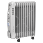 Sealey Oil Filled Radiator 2500W/230V 11-Element with Timer